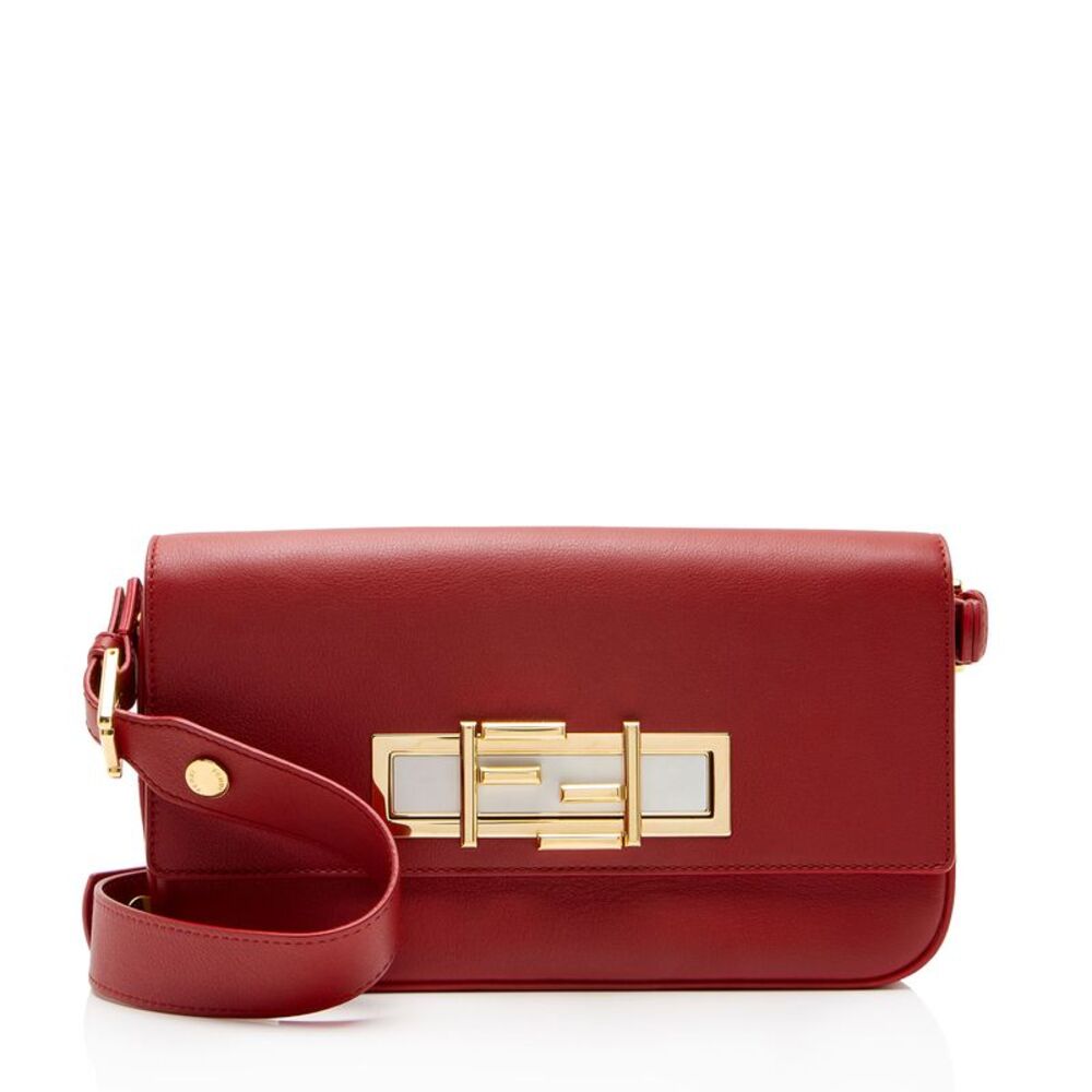 Fendi Calfskin 3Baguette Shoulder Bag